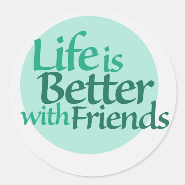 Pegatina Redonda Amistad (Anverso)