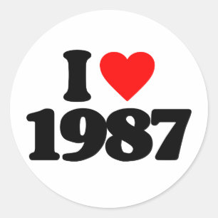 PEGATINA REDONDA AMO 1987