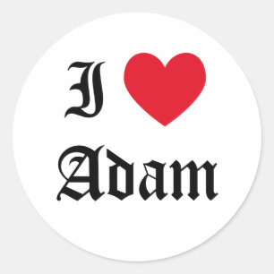 Pegatina Redonda Amo A Adam