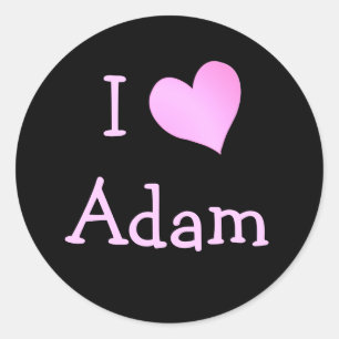 Pegatina Redonda Amo A Adam