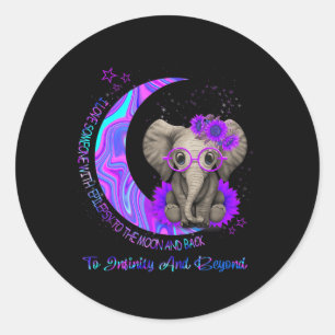 Pegatina Redonda Amo A Alguien Con Trastornos Eosinofílicos A La