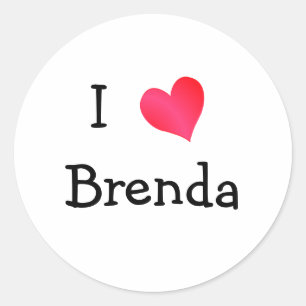 Pegatina Redonda Amo a Brenda