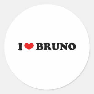 PEGATINA REDONDA AMO A BRUNO