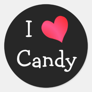 Pegatina Redonda Amo a Candy