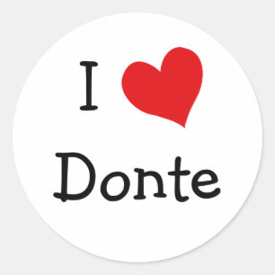 Pegatina Redonda Amo a Donte