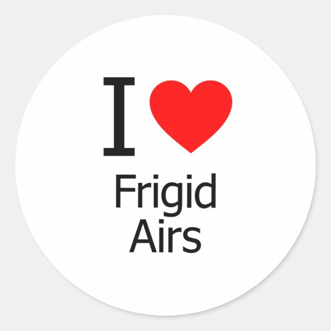 Pegatina Redonda Amo a Frigid Air's (Anverso)