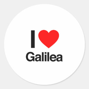 Pegatina Redonda amo a galilea