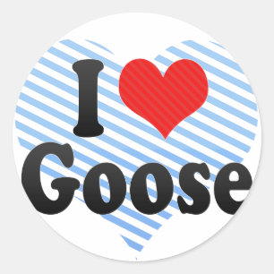 Pegatina Redonda Amo A Goose
