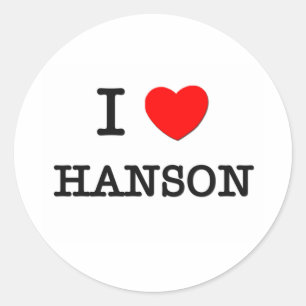 Pegatina Redonda Amo a Hanson