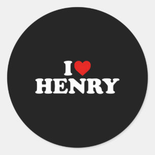 Pegatina Redonda Amo a Henry He