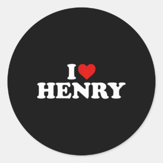 Pegatina Redonda Amo a Henry He