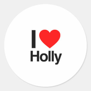 Pegatina Redonda amo a holly