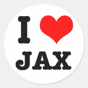 PEGATINA REDONDA AMO A JAX