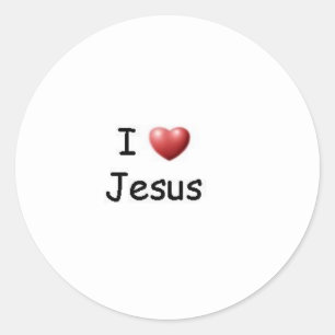 Pegatina Redonda Amo a Jesús