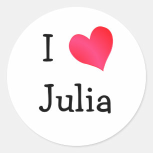 Pegatina Redonda Amo A Julia