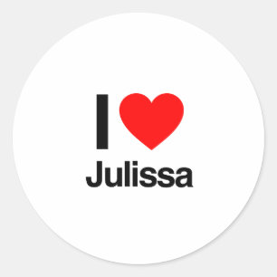 Pegatina Redonda amo a julissa