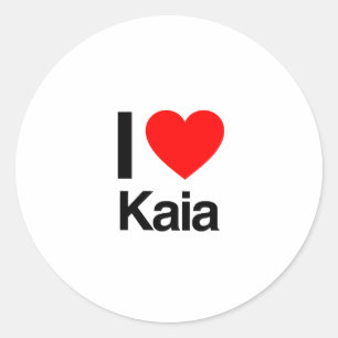 Pegatina Redonda amo a kaia