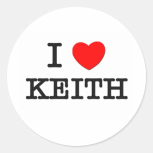 Pegatina Redonda Amo a Keith