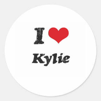 Pegatina Redonda Amo a Kylie