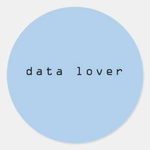 Pegatina Redonda Amo a los datos