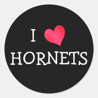 Pegatina Redonda Amo a los Hornets