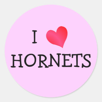 Pegatina Redonda Amo a los Hornets