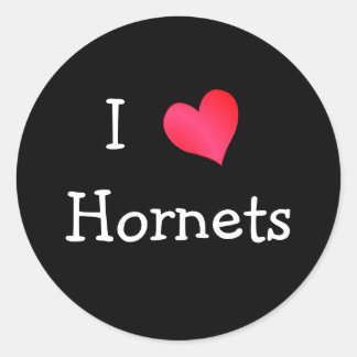 Pegatina Redonda Amo a los Hornets
