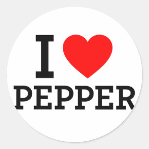 Pegatina Redonda Amo a los Pepper