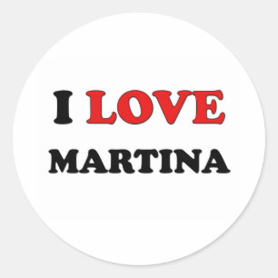 Pegatina Redonda Amo a Martina