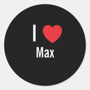 Pegatina Redonda Amo a Max