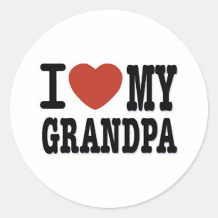 PEGATINA REDONDA AMO A MI ABUELO