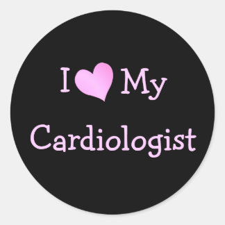 Pegatina Redonda Amo A Mi Cardiólogo