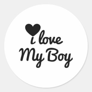 Pegatina Redonda Amo a mi hijo