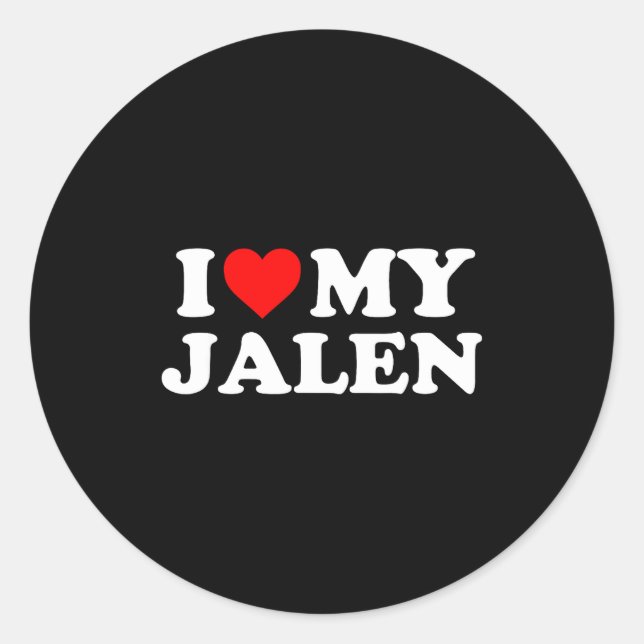 Pegatina Redonda Amo a mi Jalen (Anverso)