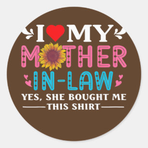 Pegatina Redonda Amo A Mi Madre En La Ley Sí Me Compró Esto