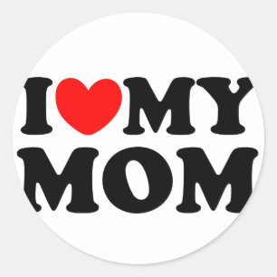 Pegatina Redonda Amo A Mi Mamá