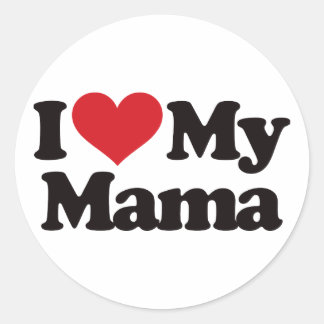 Pegatina Redonda Amo A Mi Mamá