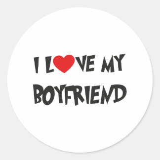 PEGATINA REDONDA AMO A MI NOVIO.