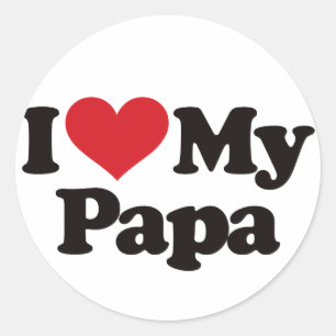 Pegatina Redonda Amo a mi papá