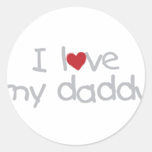 Pegatina Redonda Amo A Mi Papi
