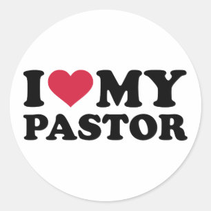 Pegatina Redonda Amo a mi Pastor