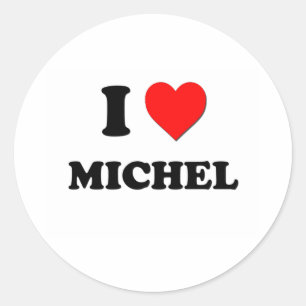 Pegatina Redonda Amo a Michel