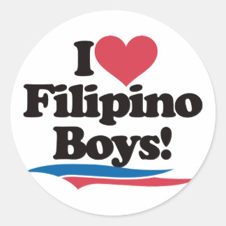 Pegatina Redonda Amo a muchachos filipinos