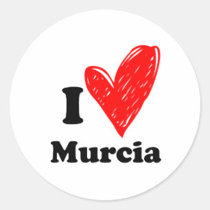 Pegatina Redonda Amo a Murcia