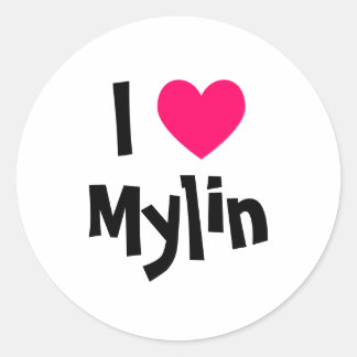 Pegatina Redonda Amo a Mylin
