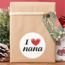 Pegatina Redonda Amo a Nana 