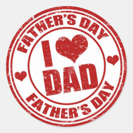 Pegatina Redonda Amo a papá