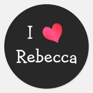 Pegatina Redonda Amo a Rebecca