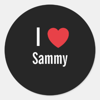 Pegatina Redonda Amo a Sammy