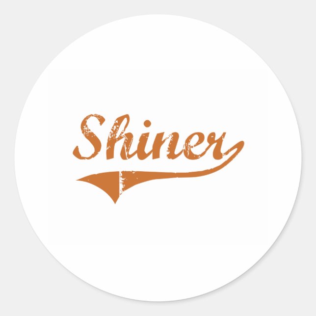 Pegatina Redonda Amo a Shiner Texas (Anverso)